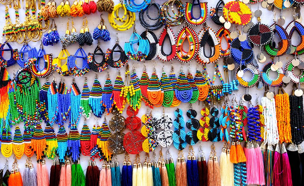 Earings on a board in Stone