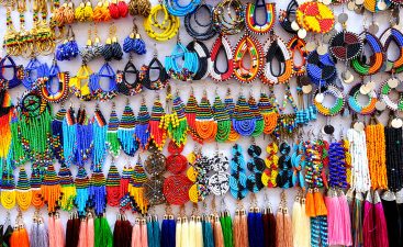 Earings on a board in Stone